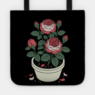 Rose plant in a pot Tote