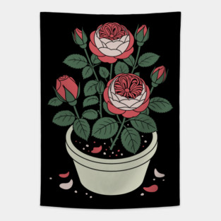Rose plant in a pot Tapestry