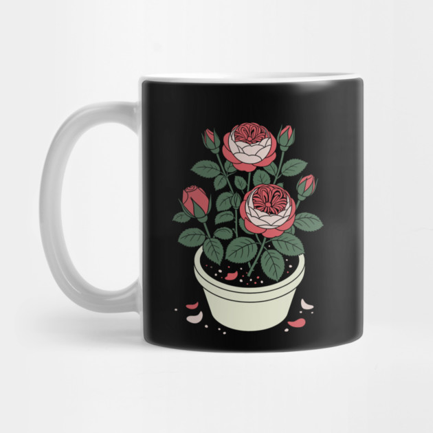 Rose plant in a pot by CreativeSage