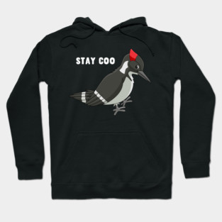 Stay Coo Funny Woodpecker Bird Watcher Cartoon Hoodie