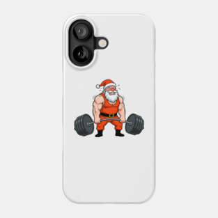 Muscle Santa Lifting Weights Phone Case