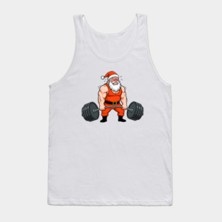 Muscle Santa Lifting Weights Tank Top