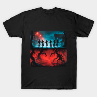 Upside Down Adventure – Retro Stranger Vibes Poster T-Shirt