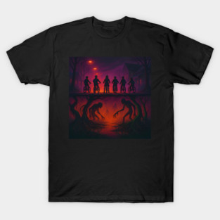 Upside Down Ride – Retro Stranger Vibes Poster T-Shirt