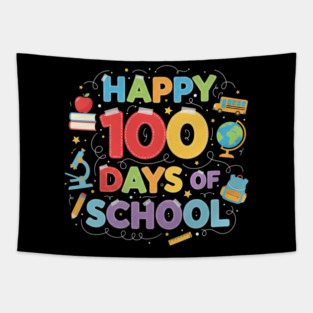 100-Days-Of-School Tapestry