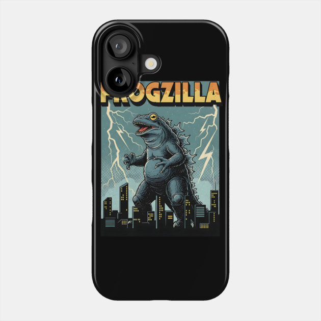 Frogzilla Retro Kaiju Monster Phone Case by Designed By Marty
