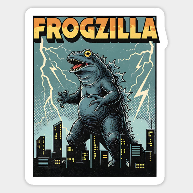 Frogzilla Retro Kaiju Monster Magnet by Designed By Marty