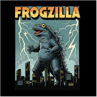 Frogzilla Retro Kaiju Monster Posters and Art