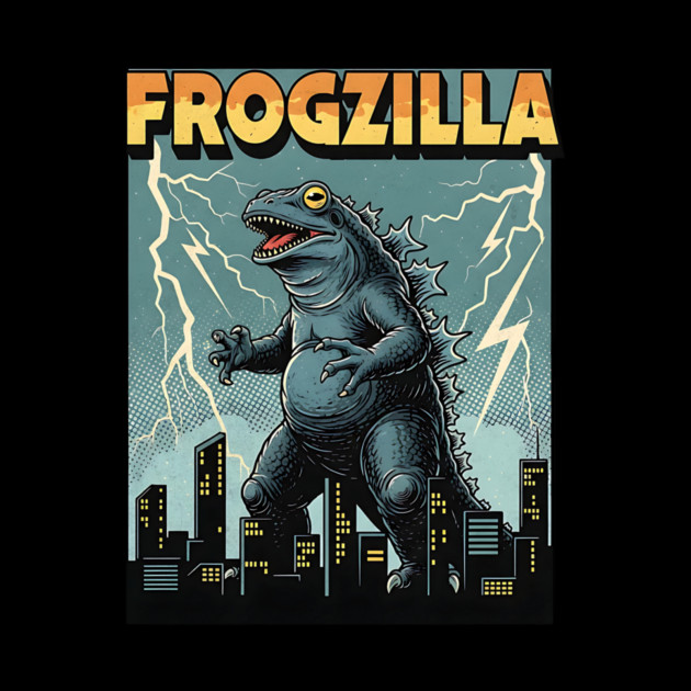 Frogzilla Retro Kaiju Monster by Designed By Marty