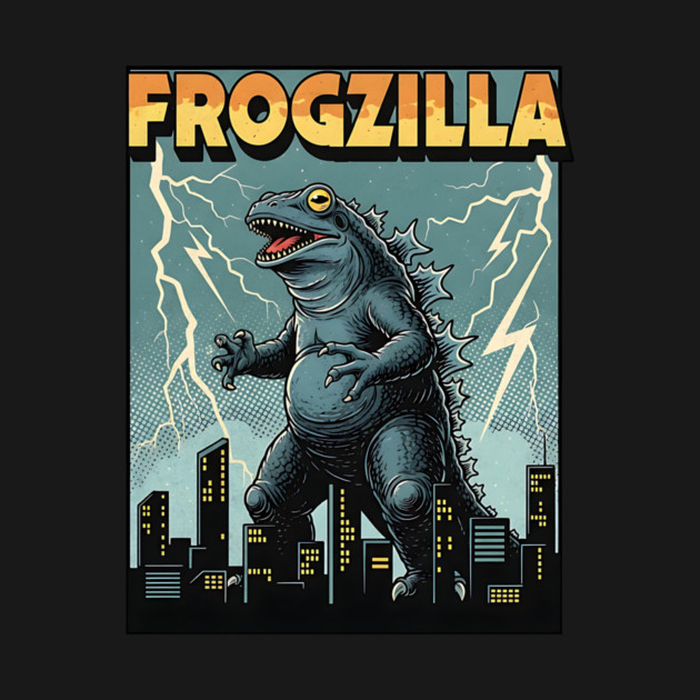 Frogzilla Retro Kaiju Monster by Designed By Marty