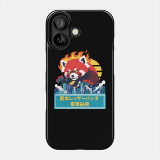 Red Panda Kaiju Tokyo Rampage Art Phone Case