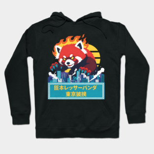 Red Panda Kaiju Tokyo Rampage Art Hoodie
