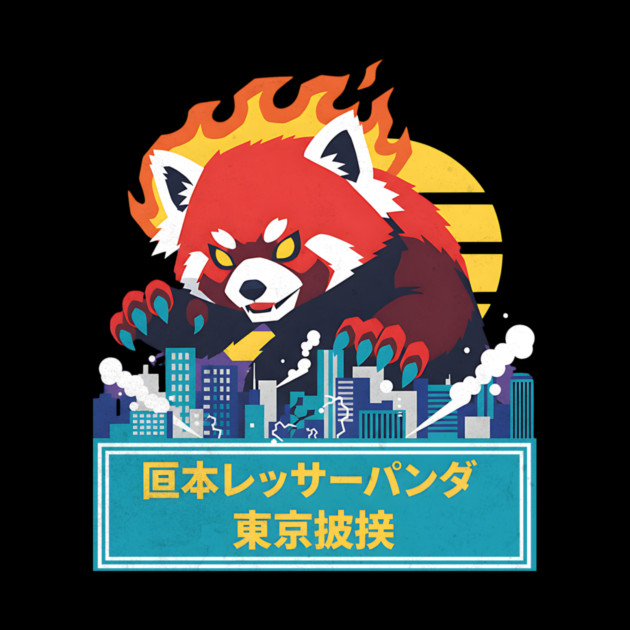 Red Panda Kaiju Tokyo Rampage Art by Designed By Marty