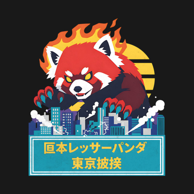 Red Panda Kaiju Tokyo Rampage Art by Designed By Marty