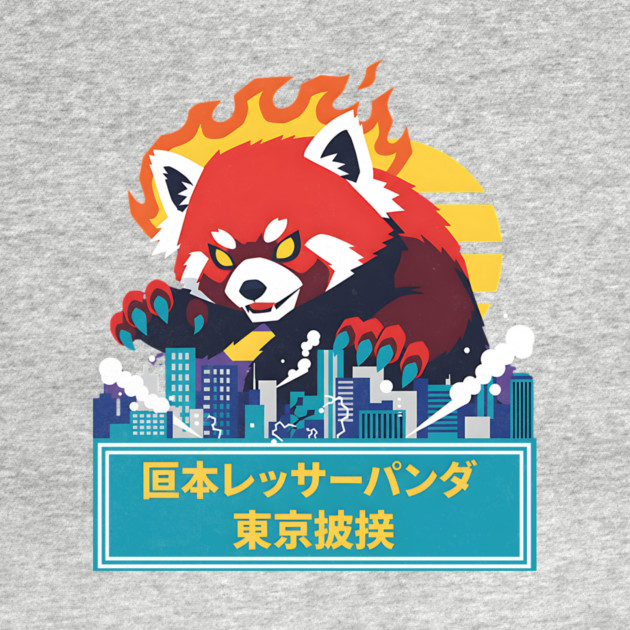 Red Panda Kaiju Tokyo Rampage Art by Designed By Marty