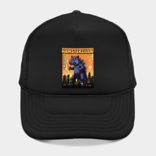 Hamsterzilla Kaiju Pets Retro Poster Hat