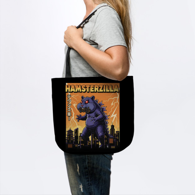 Hamsterzilla Kaiju Pets Retro Poster by Designed By Marty
