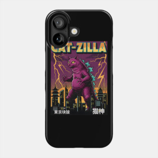 Cat-zilla Kaiju Pets Retro Poster Phone Case