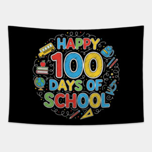 100-Days-Of-School Tapestry
