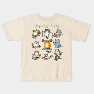 Fitness Cats Kids T-Shirt