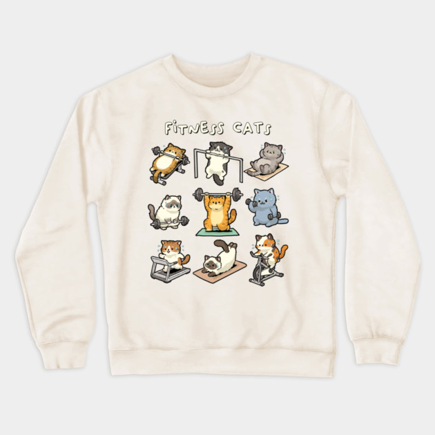 Fitness Cats Crewneck Sweatshirt by GoshWow®
