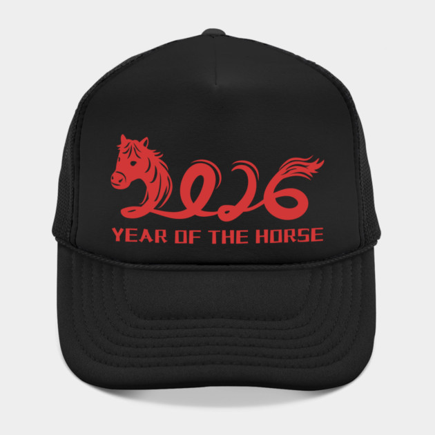 2026 Year of the Horse - Red Lunar New Year Celebration by Creatifly Graphic Tees