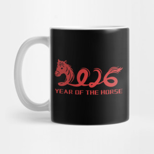 2026 Year of the Horse - Red Lunar New Year Celebration Mug