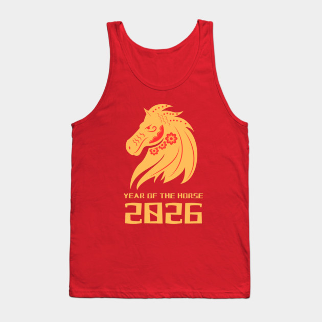 2026 Year of the Horse - Lunar New Year Tank Top by Creatifly Graphic Tees