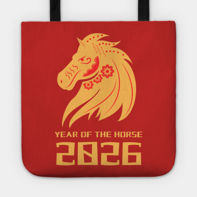 2026 Year of the Horse - Lunar New Year Tote by Creatifly Graphic Tees