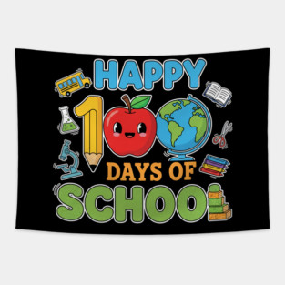 100-Days-Of-School Tapestry