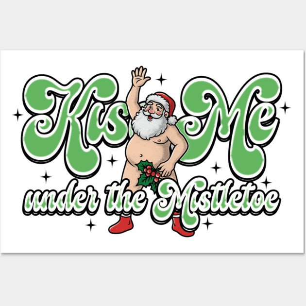 Funny Santa Wall Art by Wrongteeshirt