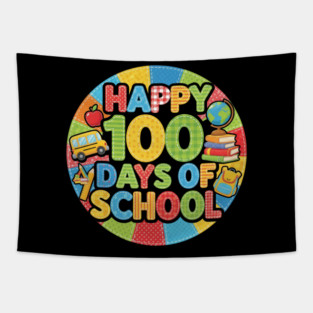 100-Days-Of-School Tapestry
