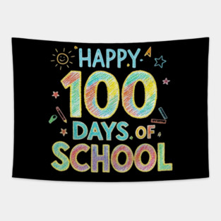 100-Days-Of-School Tapestry