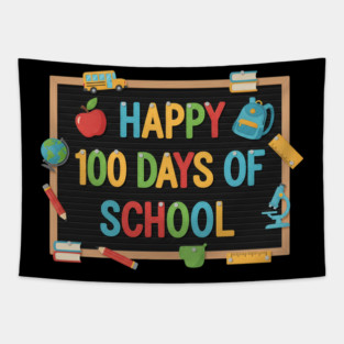 100-Days-Of-School Tapestry