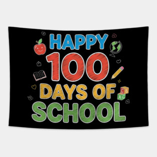 100-Days-Of-School Tapestry