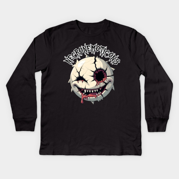 NecroNemoticons 81 Kids Long Sleeve T-Shirt by Grave Digs