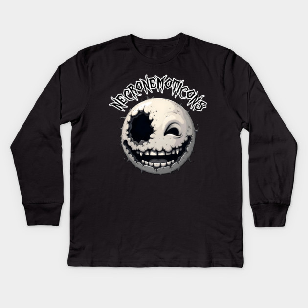 NecroNemoticons 87 Kids Long Sleeve T-Shirt by Grave Digs