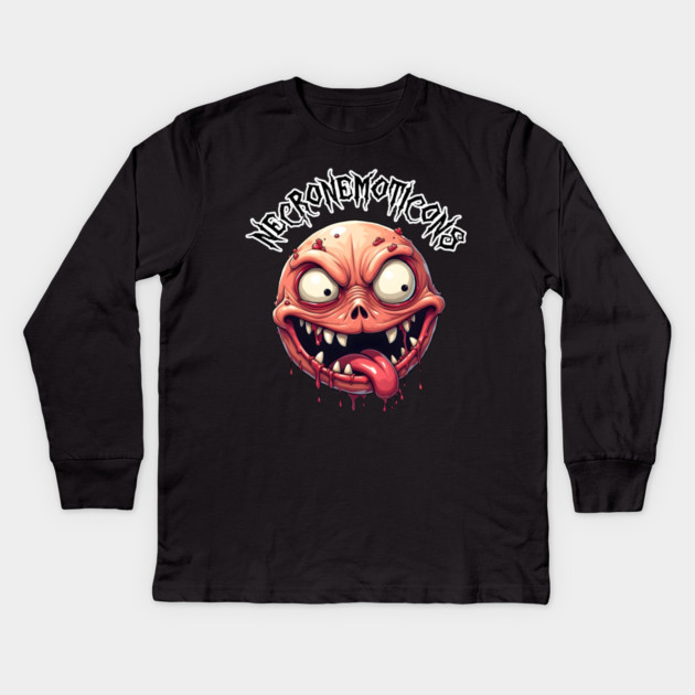 NecroNemoticons 88 Kids Long Sleeve T-Shirt by Grave Digs