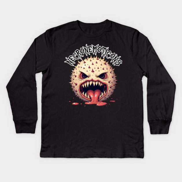NecroNemoticons 89 Kids Long Sleeve T-Shirt by Grave Digs