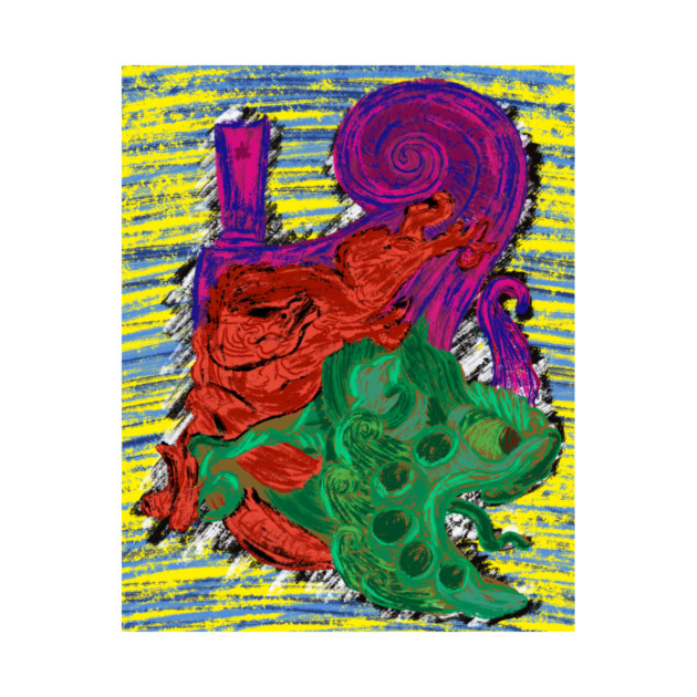 VOL 4 Neon Fu Dog Dreams "RoughDraftsOnly" by roughdraftsonly