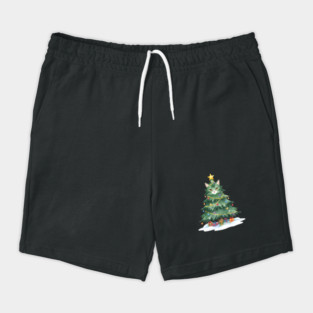 Christmas Tree Cat - Festive Feline Holiday Cheer Shorts