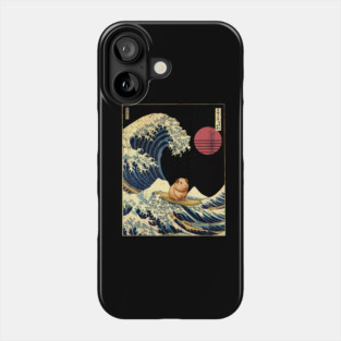 Guinea Pig Surfing Great Wave Japanese Art Animal Lover Phone Case