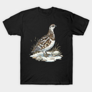 Winter Ptarmigan with Frosted Grasses T-Shirt