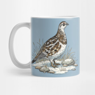 Winter Ptarmigan with Frosted Grasses Mug