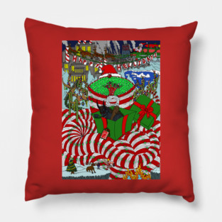 Happy Hellidays Wyrm Pillow