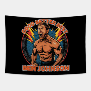 Ben Johnson Good Better Best Chicago Football Tapestry