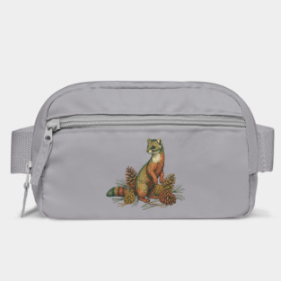 Woodland Pine Marten in Vintage Style Bag