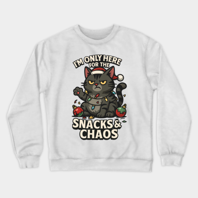 I’m Only Here for the Snacks & Chaos Crewneck Sweatshirt by Urbanprint