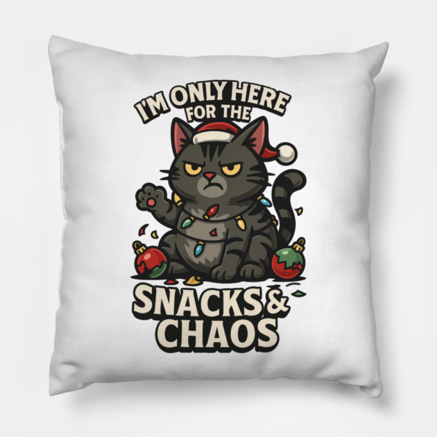 I’m Only Here for the Snacks & Chaos Pillow by Urbanprint