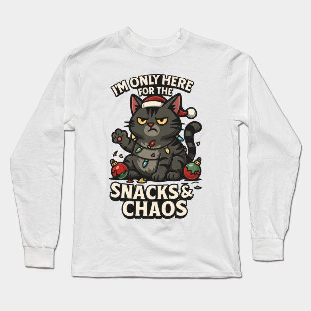 I’m Only Here for the Snacks & Chaos Long Sleeve T-Shirt by Urbanprint